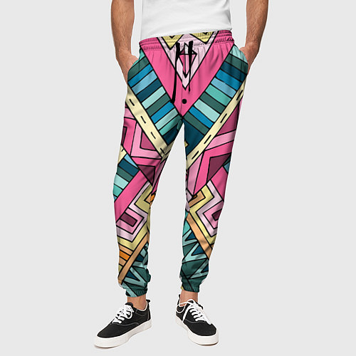 Мужские брюки Этнический стиль / 3D-принт – фото 3