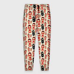 Брюки на резинке мужские Матрешки и эмо, цвет: 3D-принт