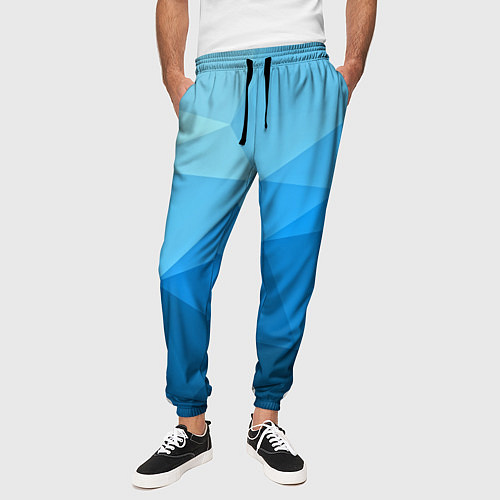 Мужские брюки Geometric blue / 3D-принт – фото 3