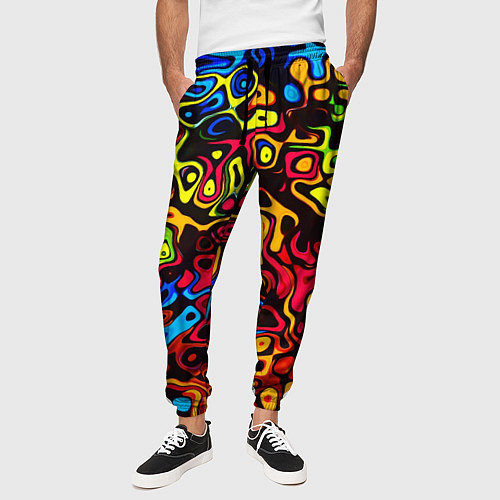 Мужские брюки Яркая текстура / 3D-принт – фото 3