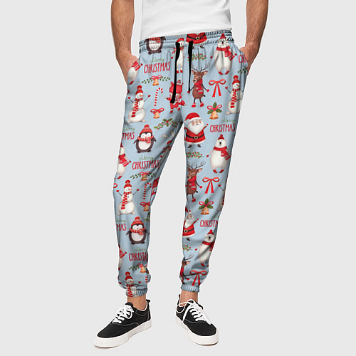 Мужские брюки Рождественская Милота / 3D-принт – фото 3