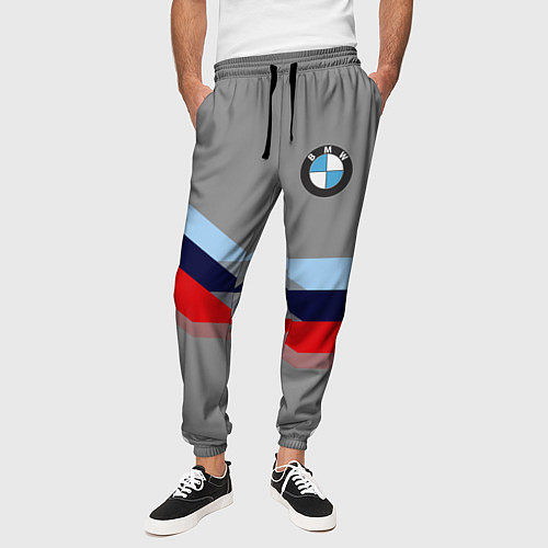 Мужские брюки Бмв Bmw 2018 Grey / 3D-принт – фото 3