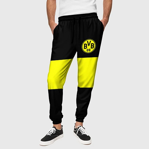 Мужские брюки Borussia 2018 Black and Yellow / 3D-принт – фото 3
