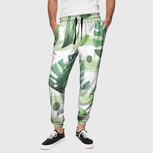 Мужские брюки Тропические джунгли / 3D-принт – фото 3