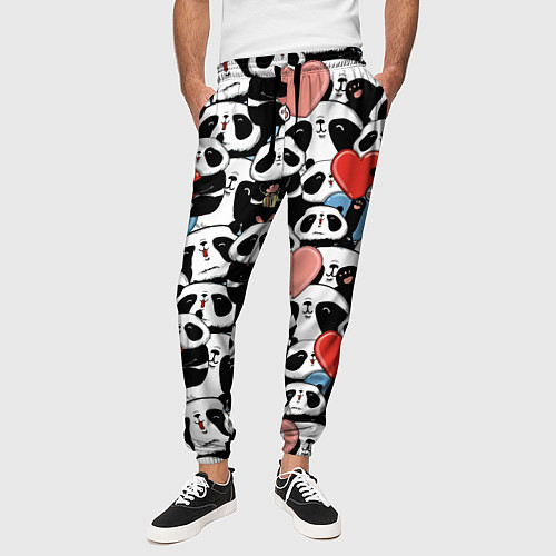 Мужские брюки Funny Pandas / 3D-принт – фото 3