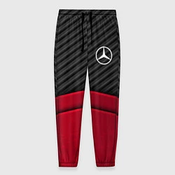 Брюки на резинке мужские Mercedes Benz: Red Carbon, цвет: 3D-принт
