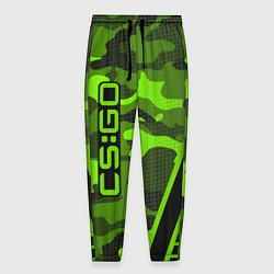 Брюки на резинке мужские CS:GO Light Green Camo, цвет: 3D-принт