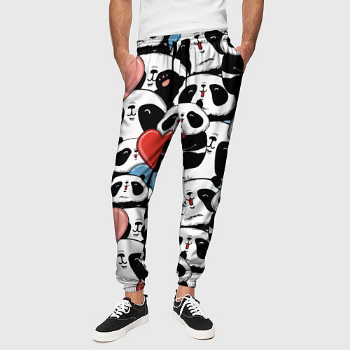Мужские брюки Милые панды / 3D-принт – фото 3