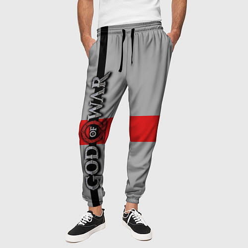Мужские брюки God of War: Grey Style / 3D-принт – фото 3