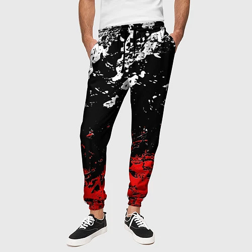 Мужские брюки Брызги красок / 3D-принт – фото 3