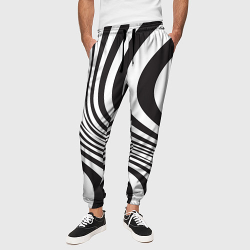 Мужские брюки Стерео-зебра / 3D-принт – фото 3