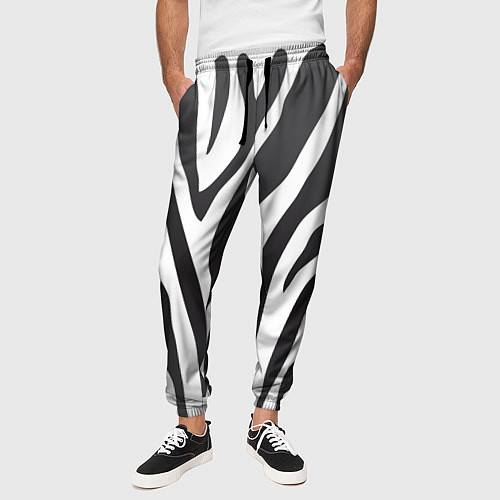 Мужские брюки Африканская зебра / 3D-принт – фото 3