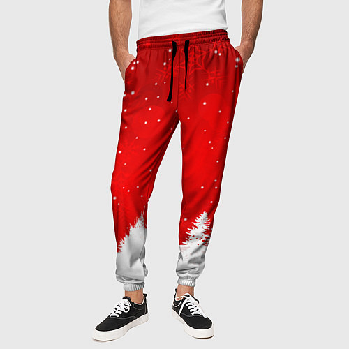 Мужские брюки Christmas pattern / 3D-принт – фото 3