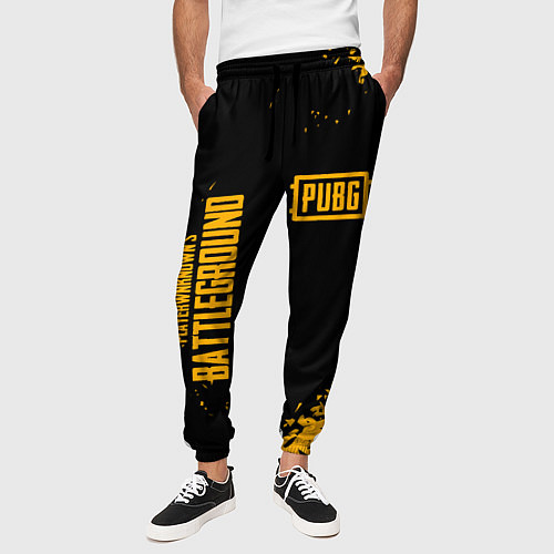 Мужские брюки PUBG: Black Fashion / 3D-принт – фото 3