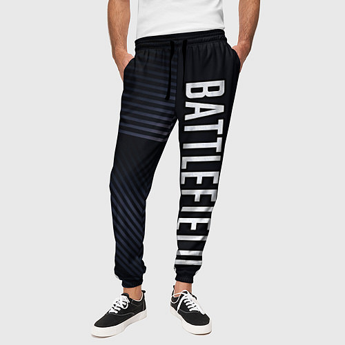 Мужские брюки BATTLEFIELD: Black Style / 3D-принт – фото 3