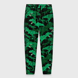Мужские брюки Зелёные тираннозавры - камуфляж