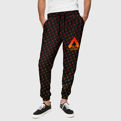 Мужские брюки Apex Legends: Orange Dotted / 3D-принт – фото 3