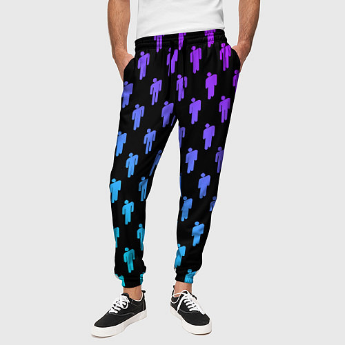 Мужские брюки Billie Eilish: Neon Pattern / 3D-принт – фото 3