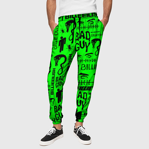 Мужские брюки Billie Eilish: Bad Guy / 3D-принт – фото 3