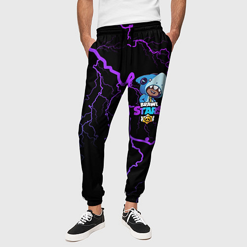Мужские брюки Brawl Stars LEON SHARK / 3D-принт – фото 3
