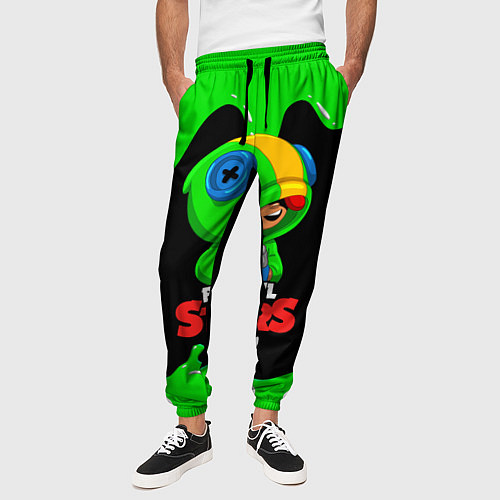 Мужские брюки BRAWL STARS LEON / 3D-принт – фото 3