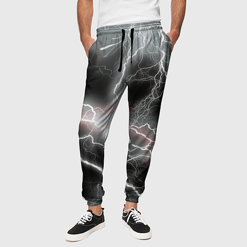 Мужские брюки Молния / 3D-принт – фото 3