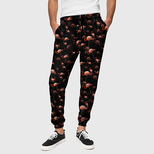 Мужские брюки Фламинго / 3D-принт – фото 3