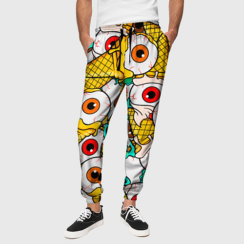 Мужские брюки Морожки с глазами / 3D-принт – фото 3