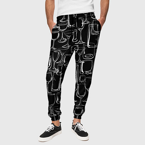 Мужские брюки Стеклянный бармен / 3D-принт – фото 3