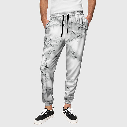 Мужские брюки Мрамор / 3D-принт – фото 3