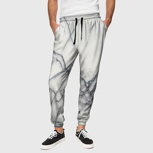 Мужские брюки Мрамор / 3D-принт – фото 3