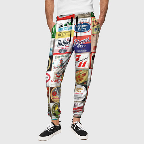 Мужские брюки Пиво / 3D-принт – фото 3