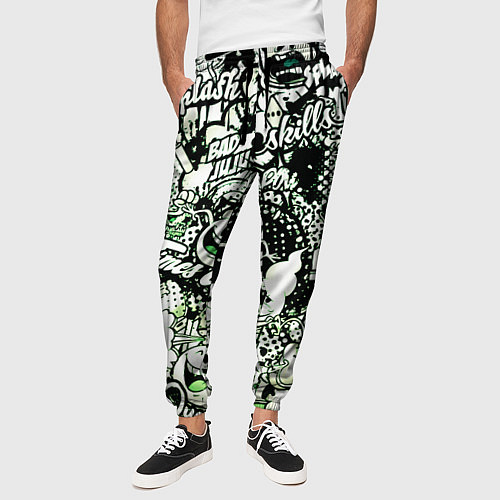 Мужские брюки Граффити / 3D-принт – фото 3