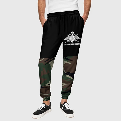 Мужские брюки Пограничные Войска камуфляж / 3D-принт – фото 3