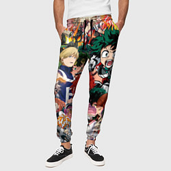 Брюки на резинке мужские Моя геройская академия, цвет: 3D-принт — фото 2