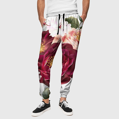 Мужские брюки Розы / 3D-принт – фото 3