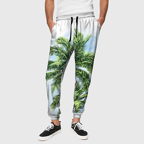 Мужские брюки Пальмы над головой / 3D-принт – фото 3