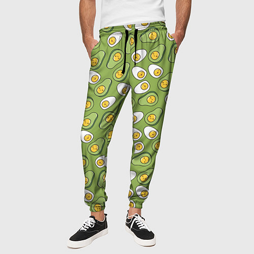 Мужские брюки Avocado and Eggs / 3D-принт – фото 3