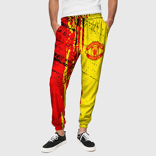 Мужские брюки Manchester United Дьяволы / 3D-принт – фото 3