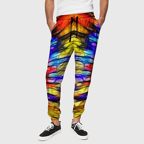 Мужские брюки Батик Краски / 3D-принт – фото 3