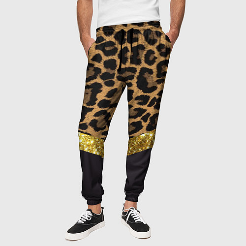 Мужские брюки Леопардовый принт / 3D-принт – фото 3
