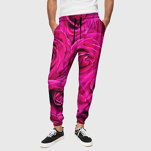 Мужские брюки Розы / 3D-принт – фото 3