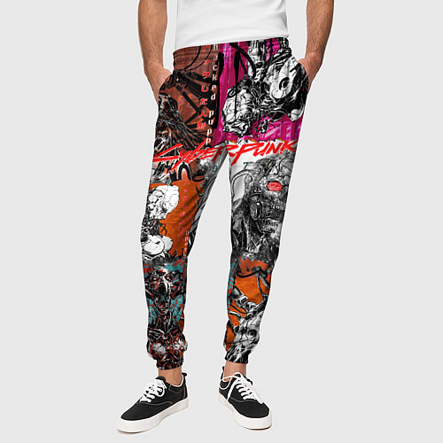 Мужские брюки Cyberpunk 2077 / 3D-принт – фото 3