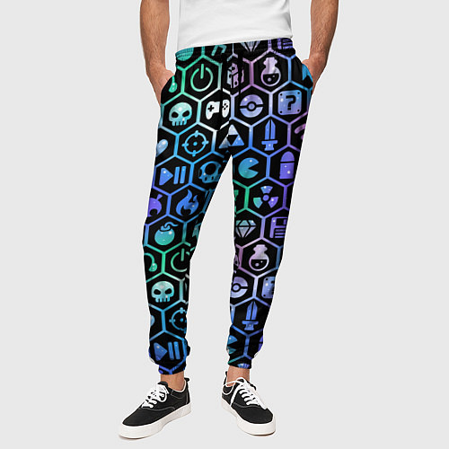 Мужские брюки Компьютерные игровые символы / 3D-принт – фото 3