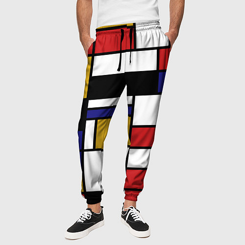 Мужские брюки Color blocking / 3D-принт – фото 3