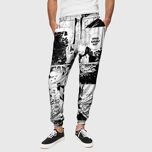Мужские брюки Магическая битва манга / 3D-принт – фото 3
