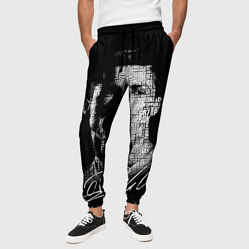 Мужские брюки Кристиано Рональдо автограф / 3D-принт – фото 3