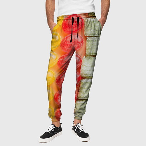 Мужские брюки Мармеладки леденцы / 3D-принт – фото 3