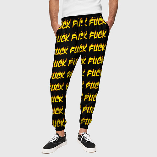 Мужские брюки Fuck / 3D-принт – фото 3