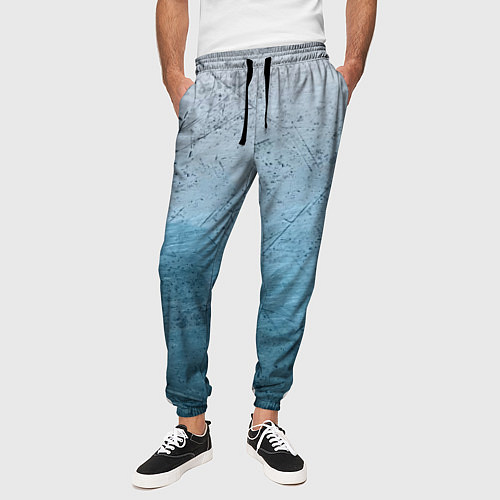 Мужские брюки Blue Glass / 3D-принт – фото 3